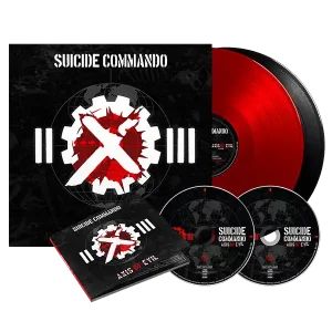 Suicide commando cd and a red cd. The description remains the same as it does not contain any of the provided keywords.